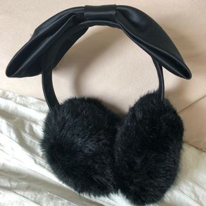 Kate Spade Black Earmuffs